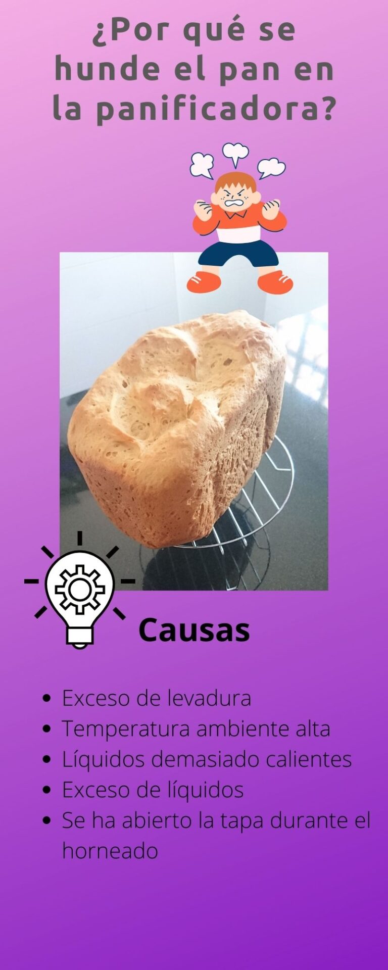 ¿Por qué se hunde el pan en la panificadora del Lidl