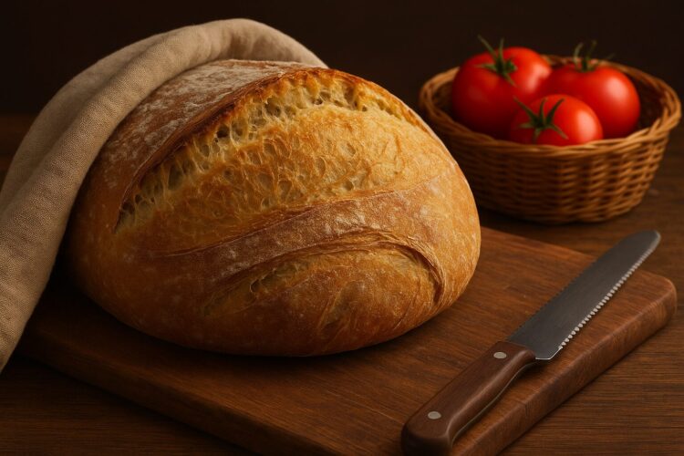 Pan de trufa, masa elaborada en panificadora.