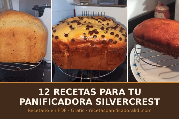Collage de pan de ajo y perejil, brioche con pepitas de chocolate y bizcocho hechos en la panificadora Silvercrest del Lidl